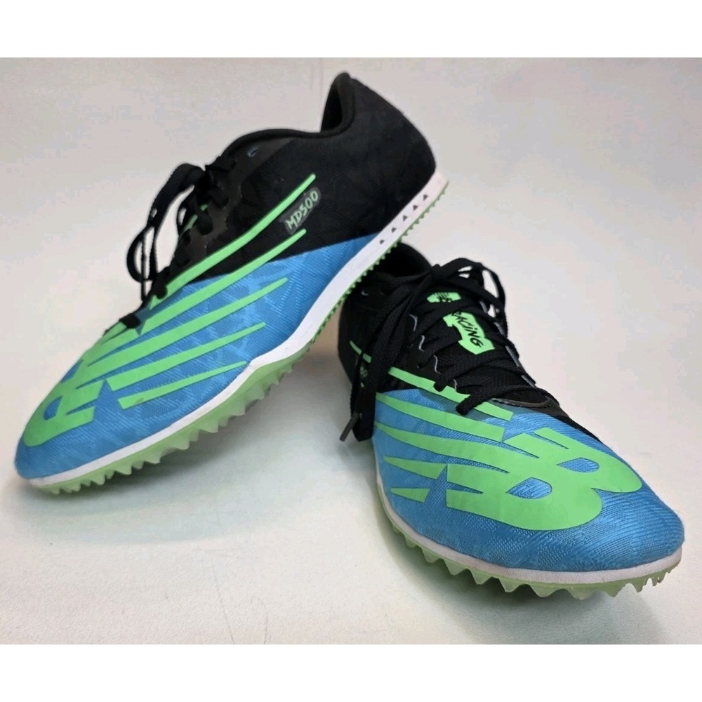 Mens Size 9.5 D New Balance MD500 Blue Track Racing Spikes MMD500F8